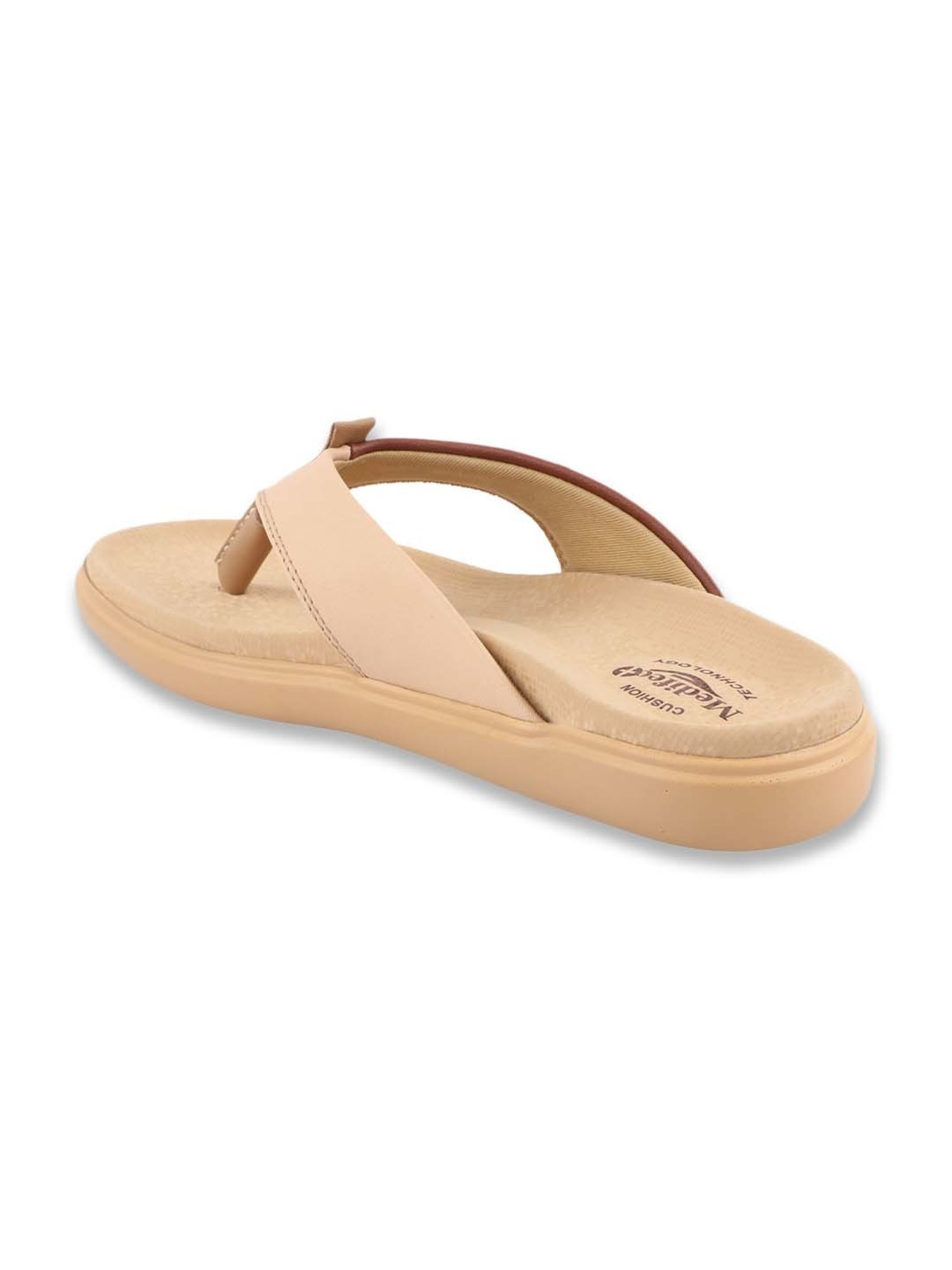 MediFeet Women's Tan Thong Sandals