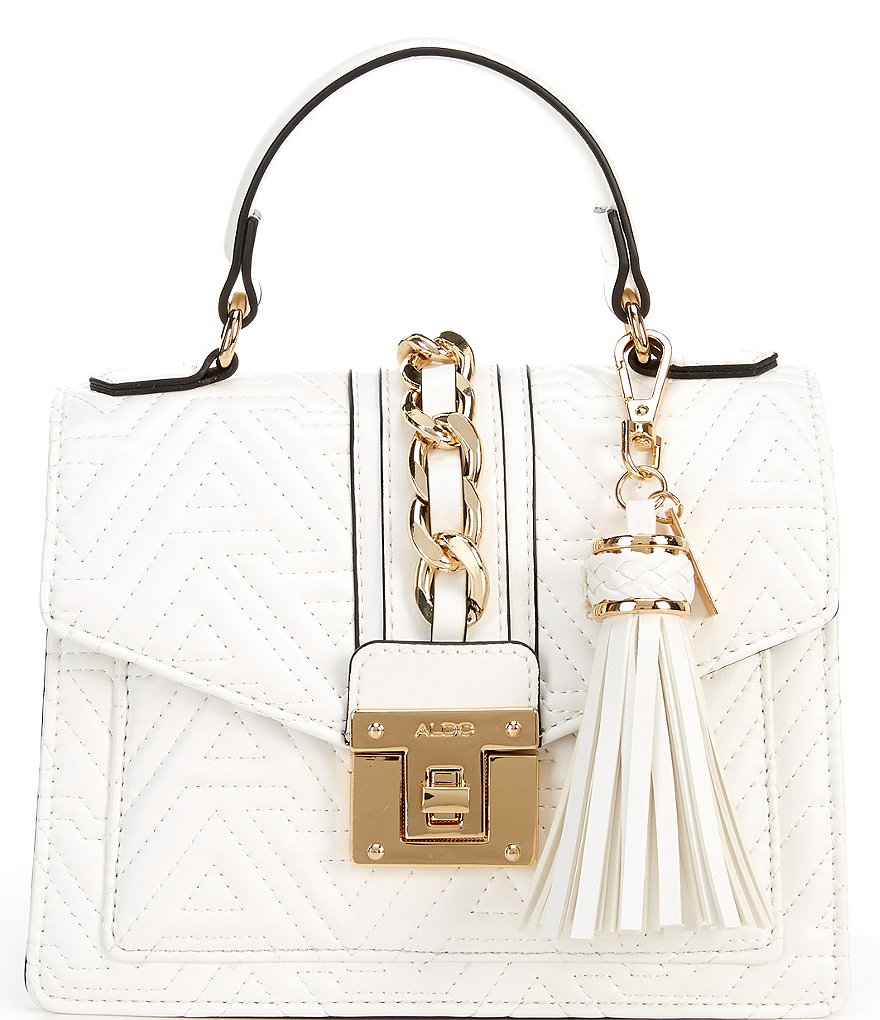 ALDO Martis Jacquard Logo Print Top Handle Satchel Bag