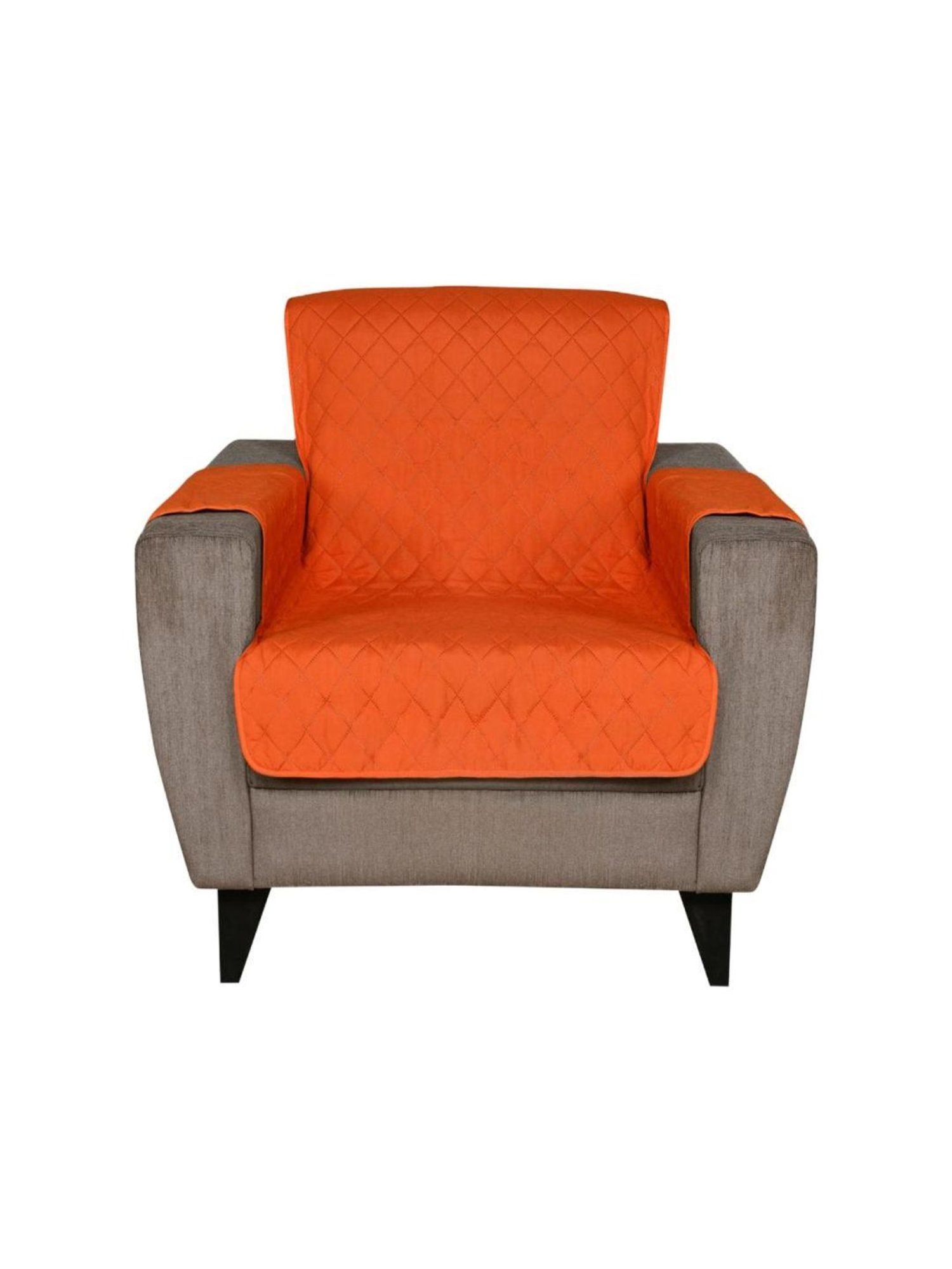 Nestasia Red & Cream Chevron Cotton Knitted Throw blanket with texture for Living Room or Bedroom