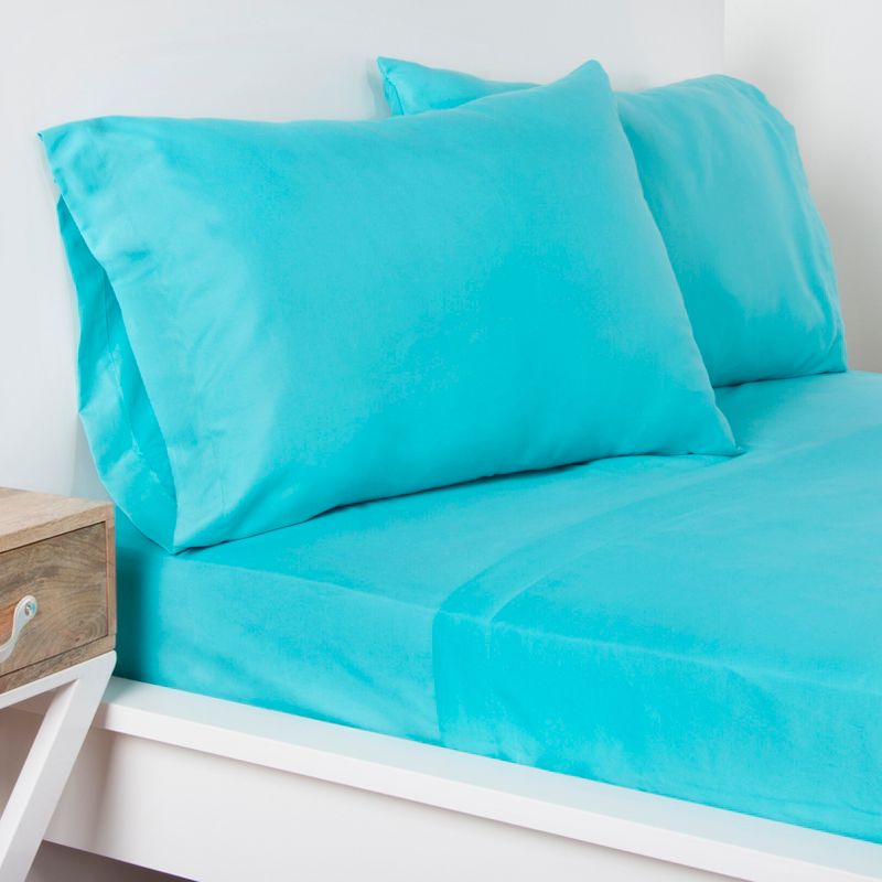 Queen Microfiber Sheet Set Teal - Crayola