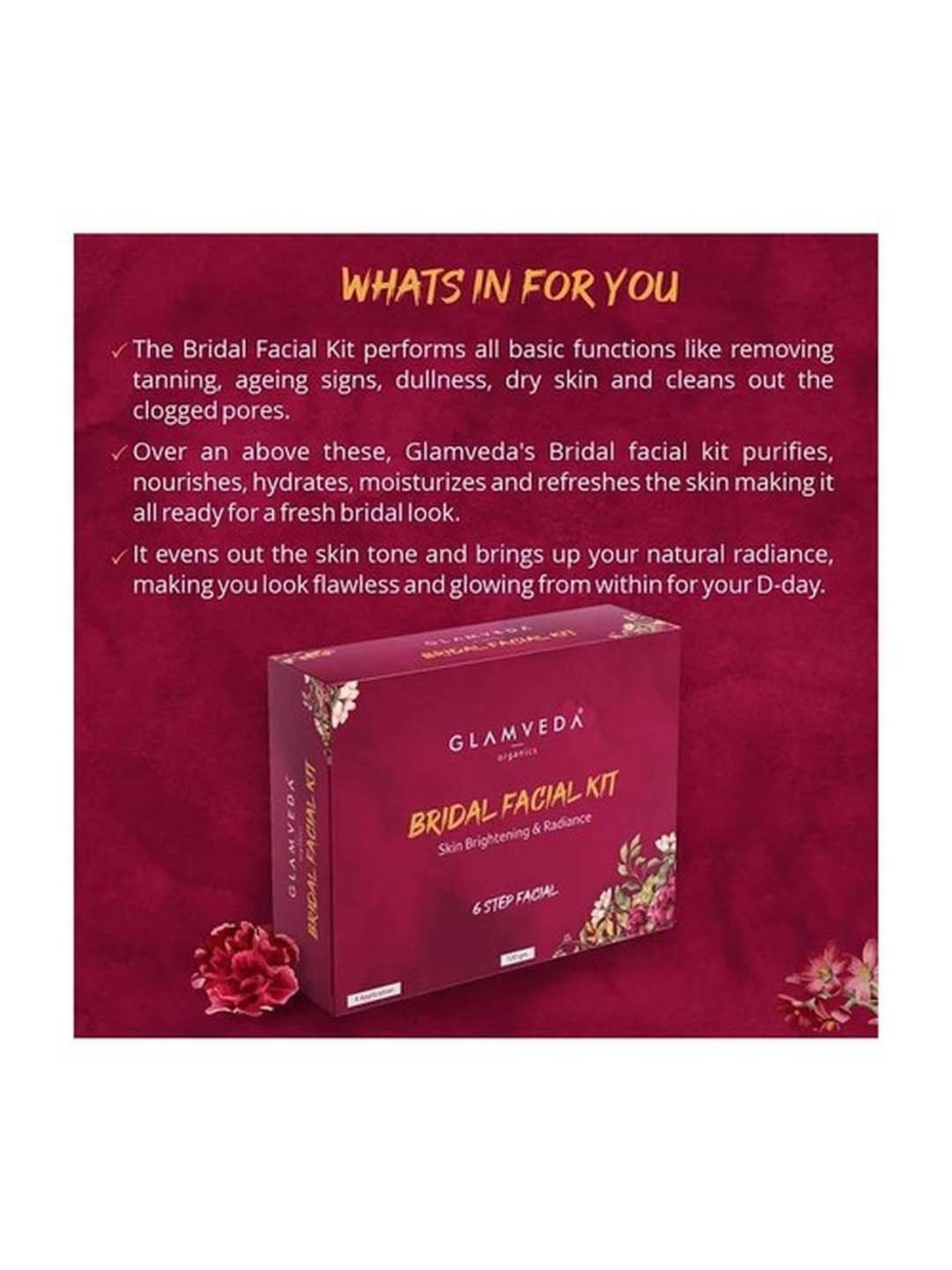 Glamveda Bridal Facial Kit - 120 gm
