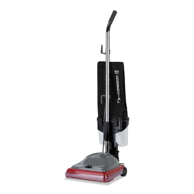 Sanitaire Upright Vacuum w/Dust Cup, 5 amp, 14 lb, Gray/Red SC689B
