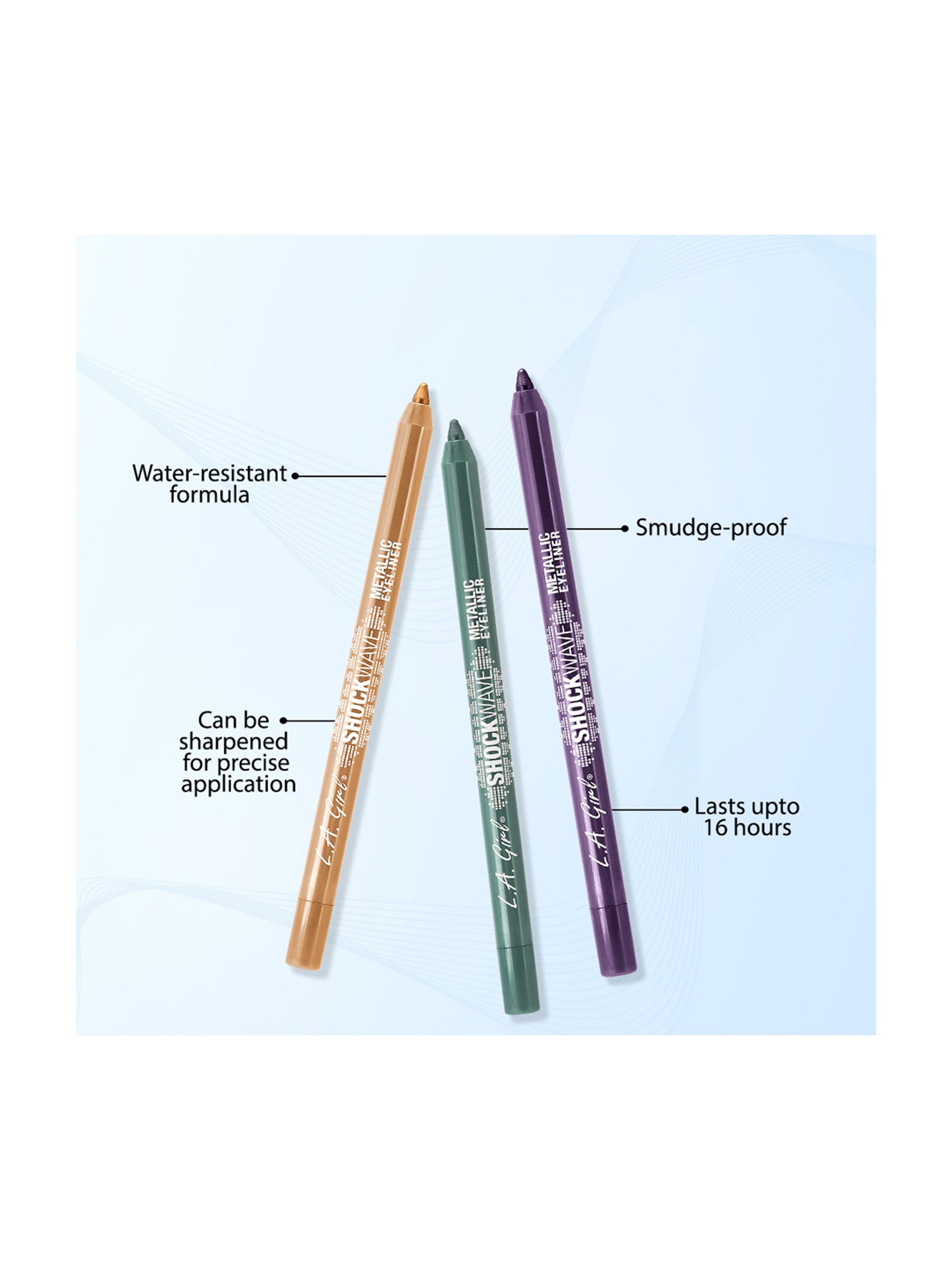 L.A. Girl Shockwave Metallic Eye Liner - Ocean - 1.2 gm