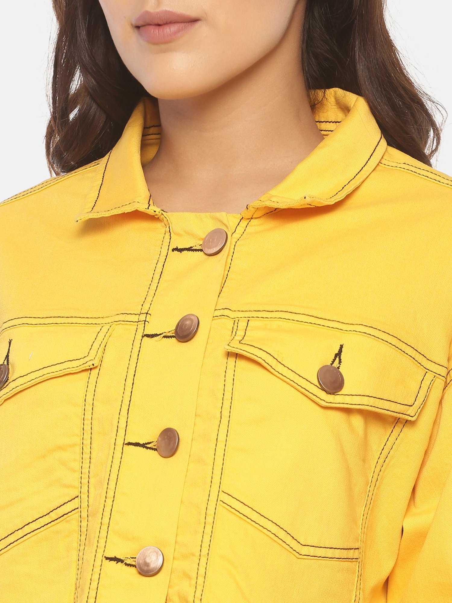 ISU Yellow Regular Fit Jacket
