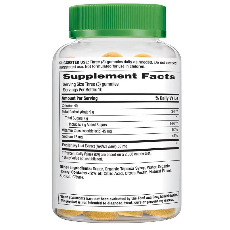 Robitussin Naturals Cough Relief Honey & Ivy Leaf Gummies - 30ct
