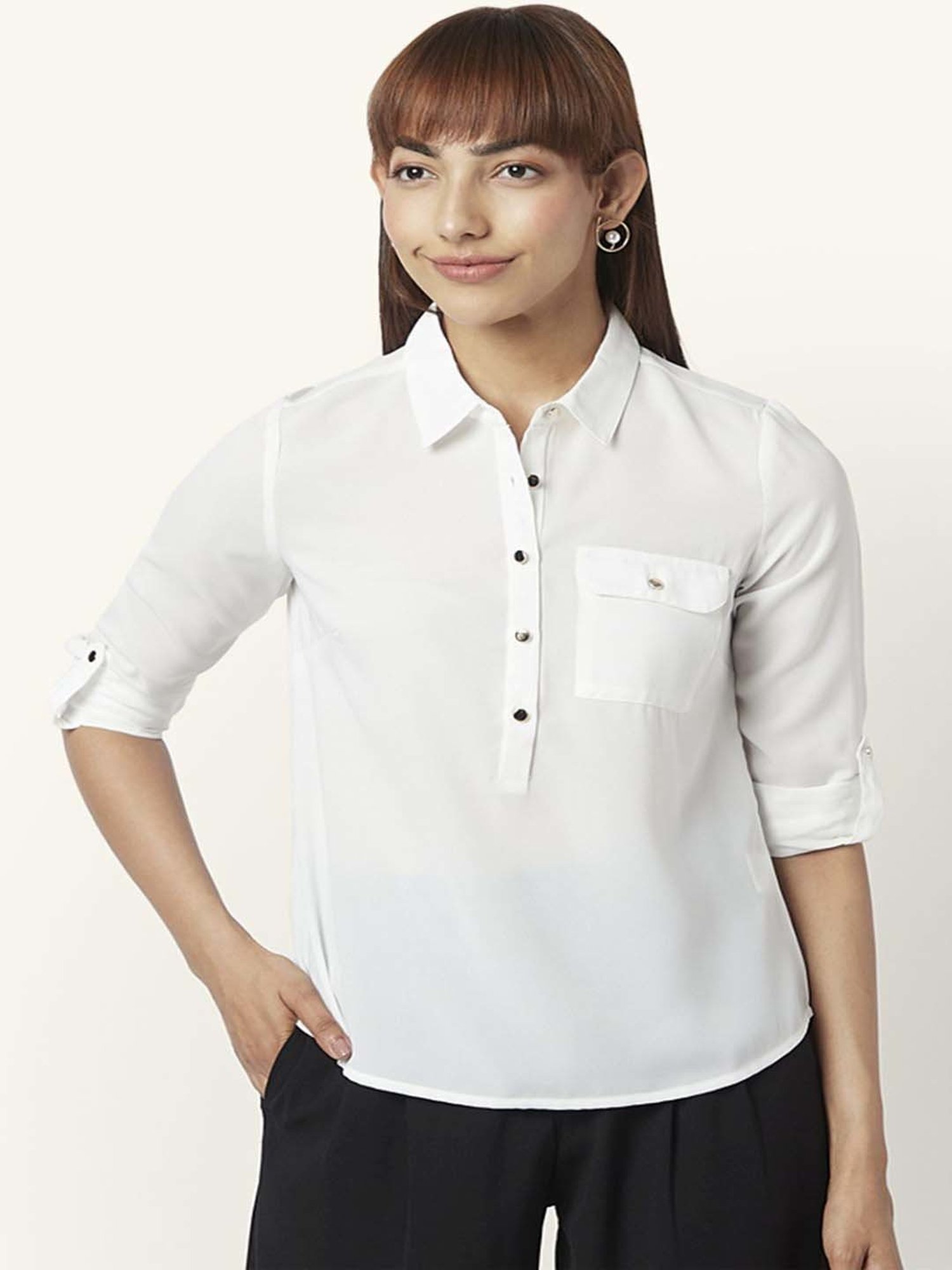 Annabelle by Pantaloons White Comfort Fit Top