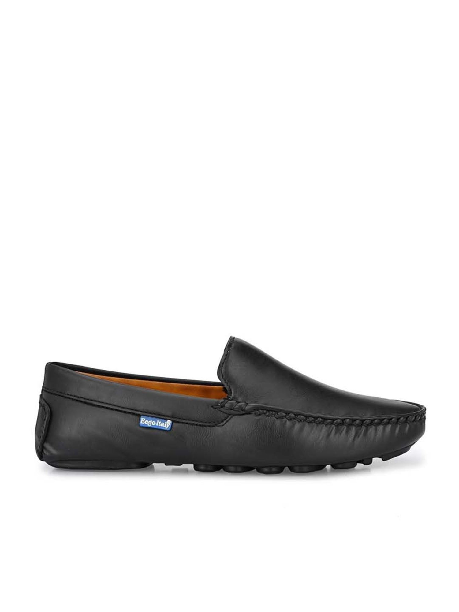 Eego Italy Men's Black Casual Loafers