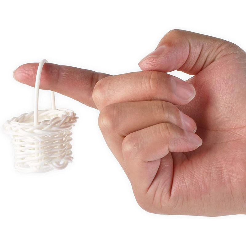 Juvale 24 Pack White Mini Woven Baskets with Handles (1.75 x 2.5 in)