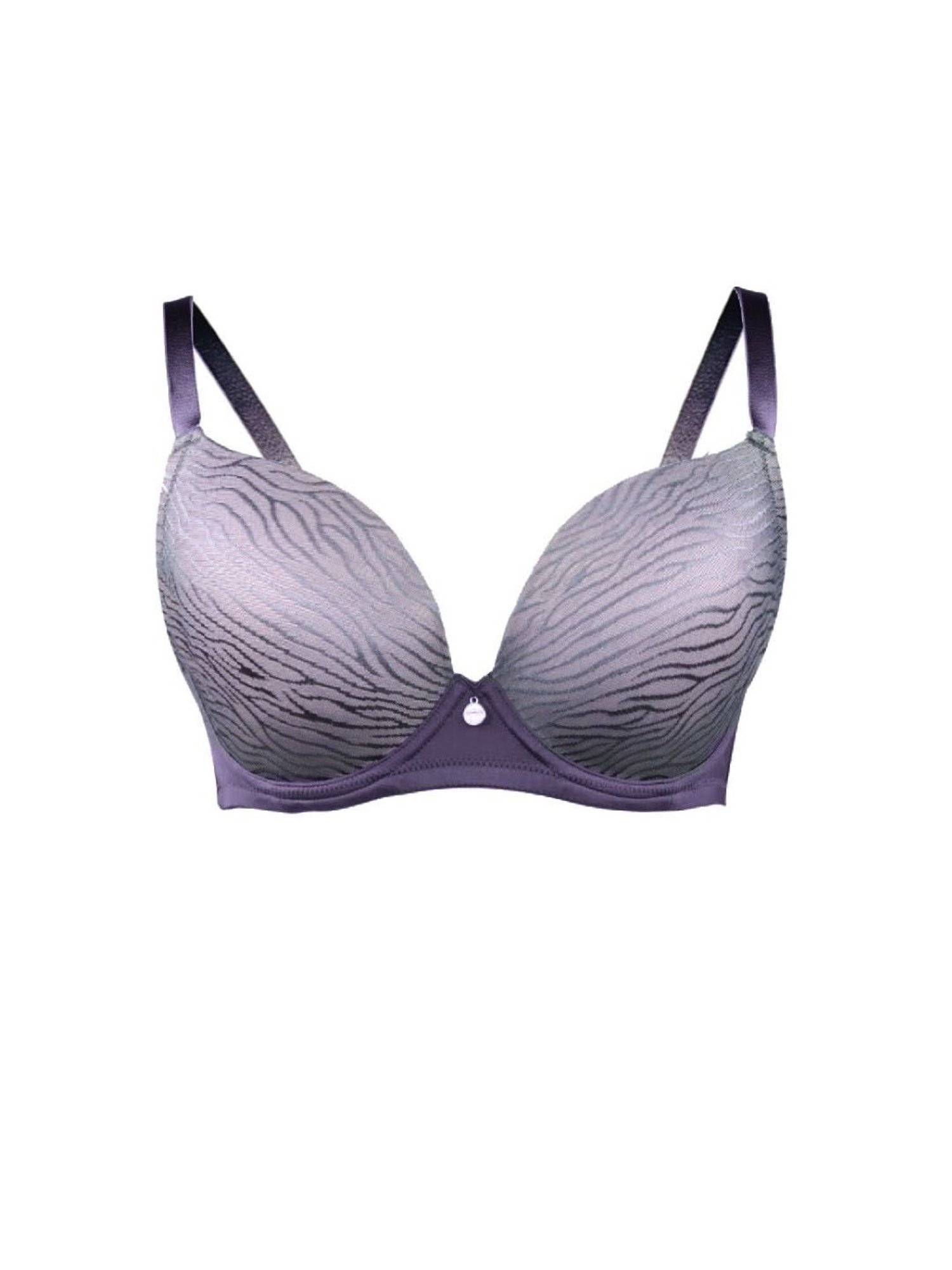 PARFAIT Pewter & European Nude Under Wired Padded Plunge Bra