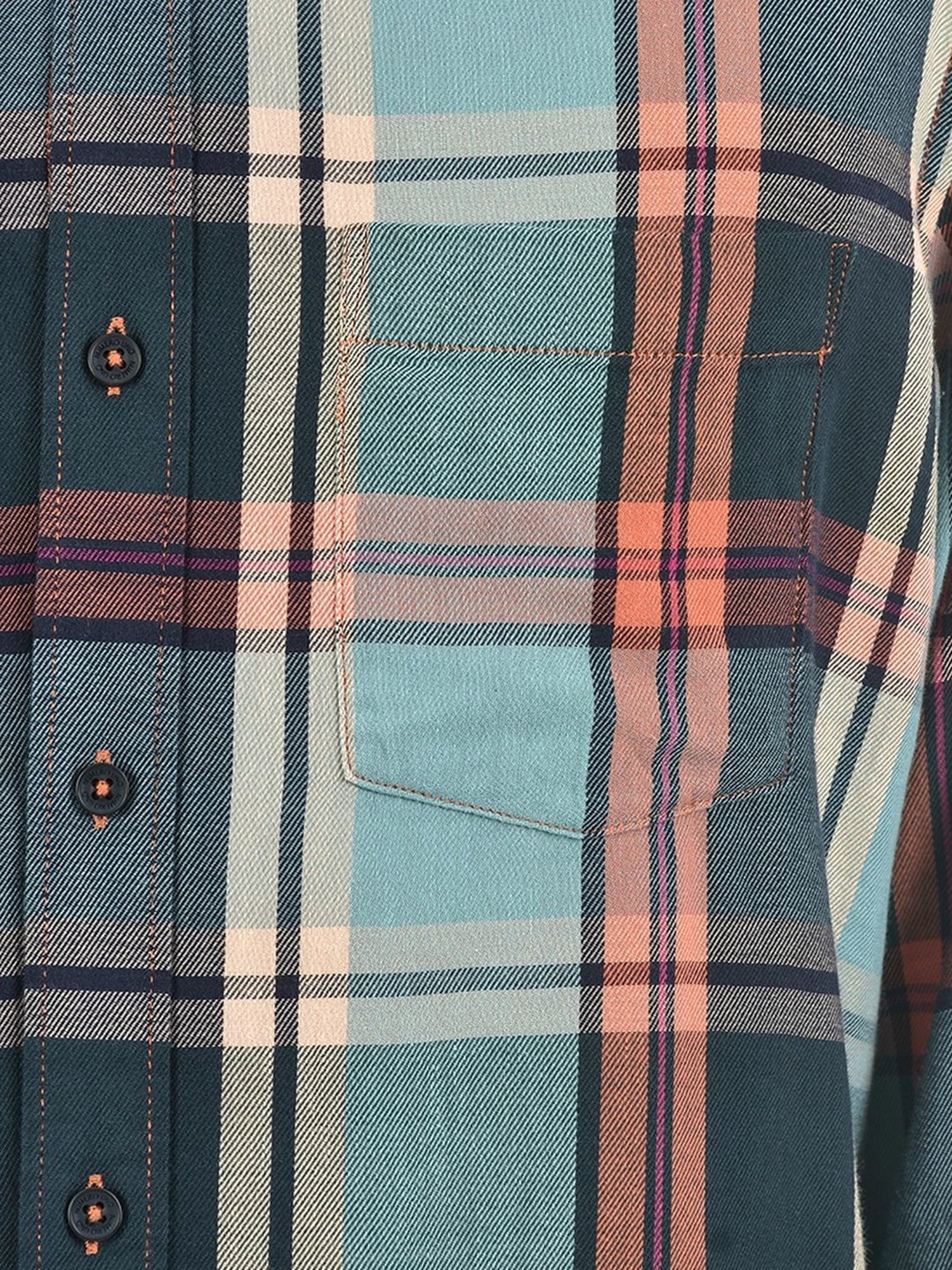 Numero Uno Aqua Regular Fit Checks Shirt