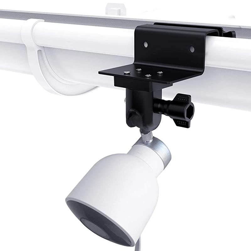 Weatherproof Gutter Mount Compatible with Nest Cam Outdoor - Metal Adapter -Nest Cam Accessories (Black)