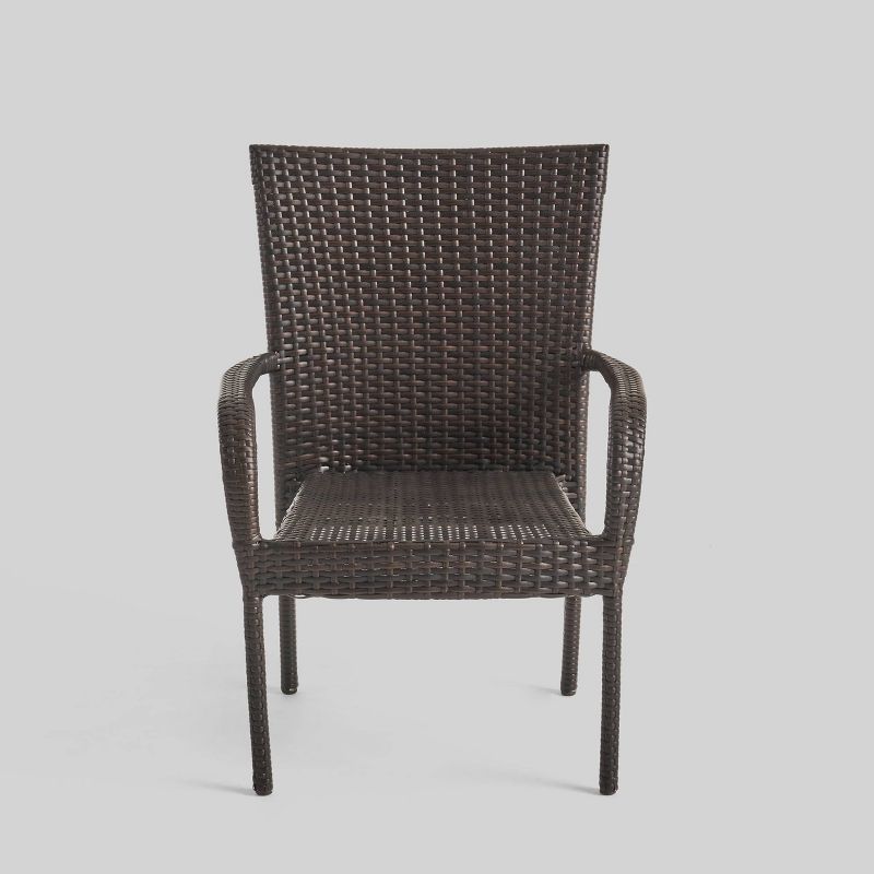 7pc Walker Acacia & Wicker Patio Dining Set Teak - Christopher Knight Home