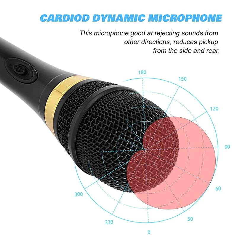Pro Vocal Dynamic Karaoke Microphone with XLR to 635mm Cable for Audio Connection Professional Handheld Mic with 13ft Wire for Stage Karaoke Singing Recording Speech Wedding Indoor Outdoor