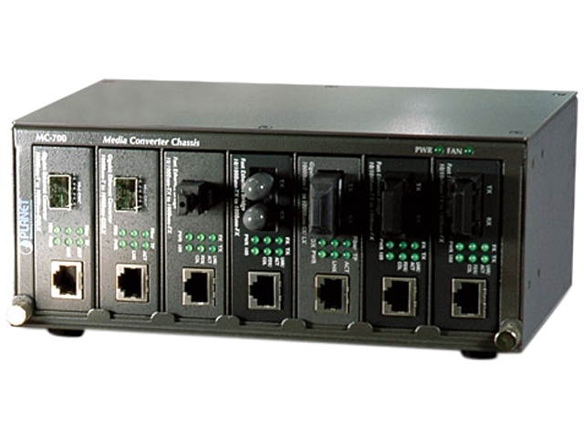PLANET MC-700 7-Slot Media Converter Chassis (Fixed AC Power Supply)
