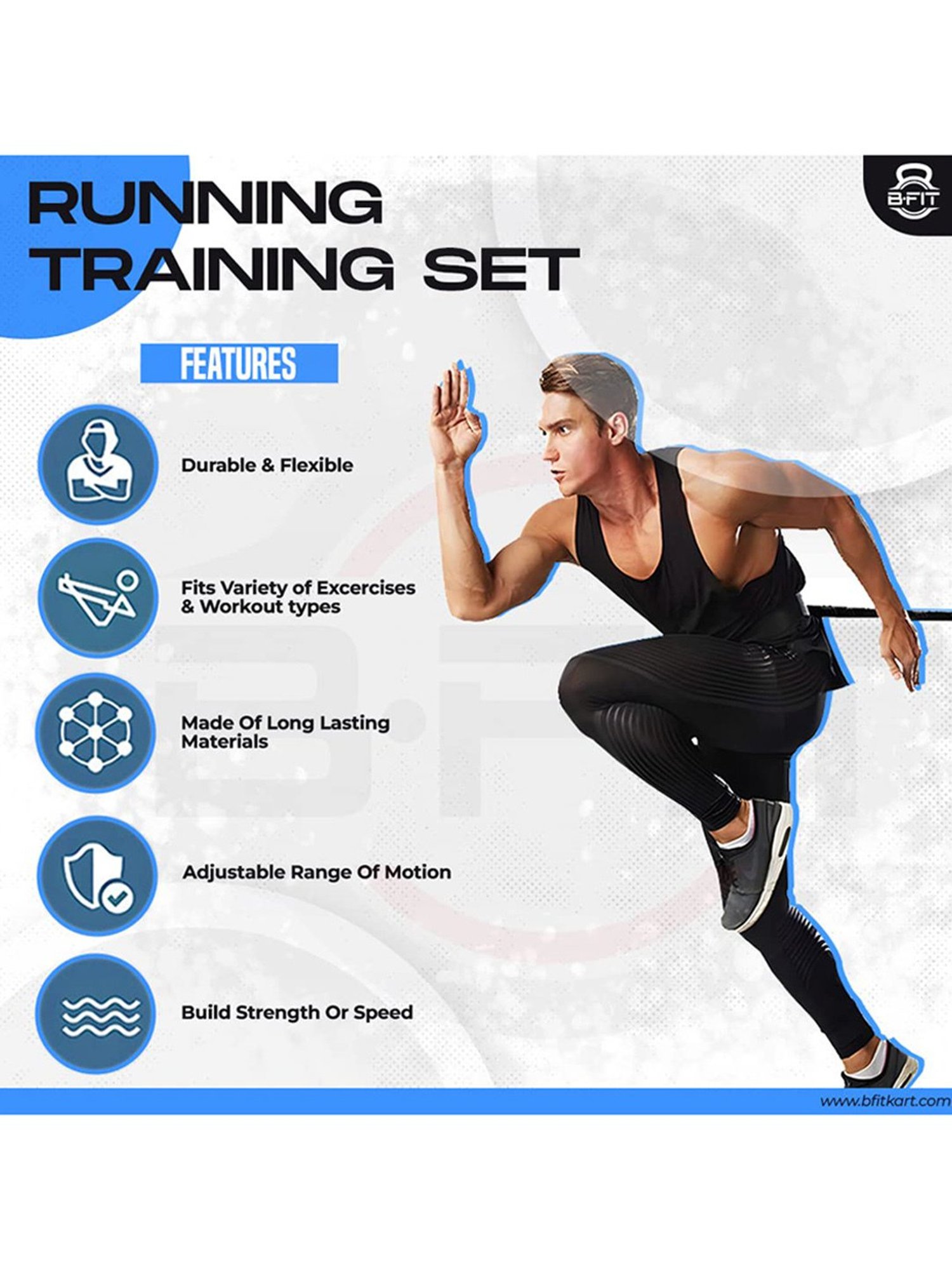 B Fit AB3003 Resistance Bungee Band (Black)