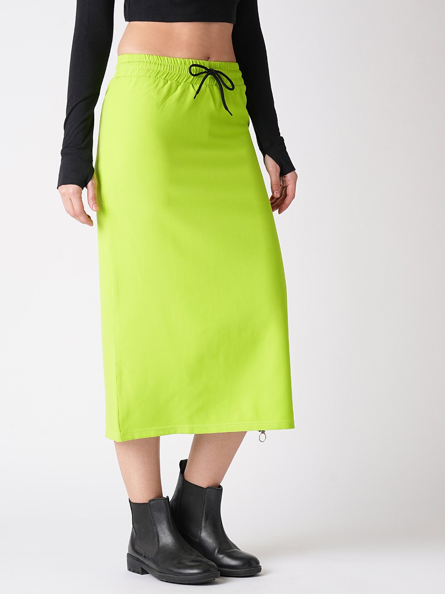 Globus Neon Green Midi Skirt