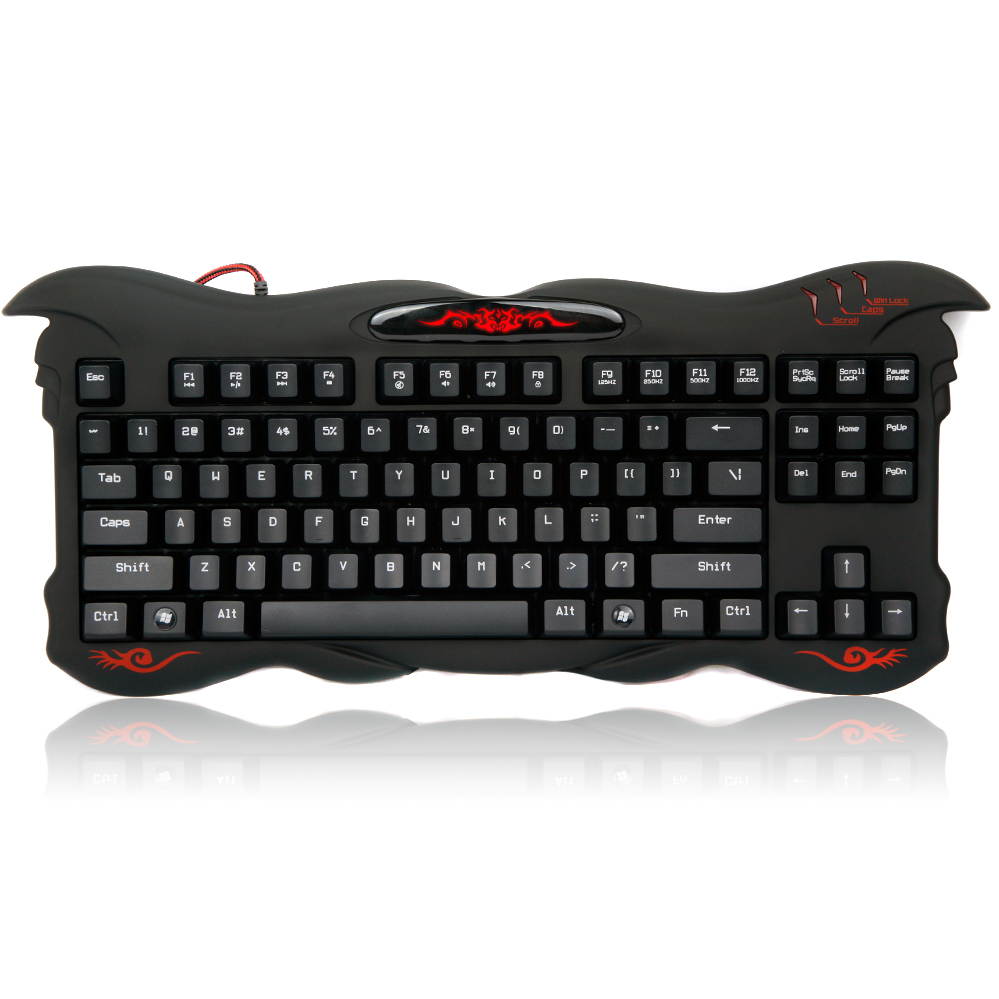 AULA  Ergonomic Design, All 81 Anti-ghosting Keys Cool Exterior USB Wired Cherry MX Black  Gaming Keyboard For PC  and Laptop -Black