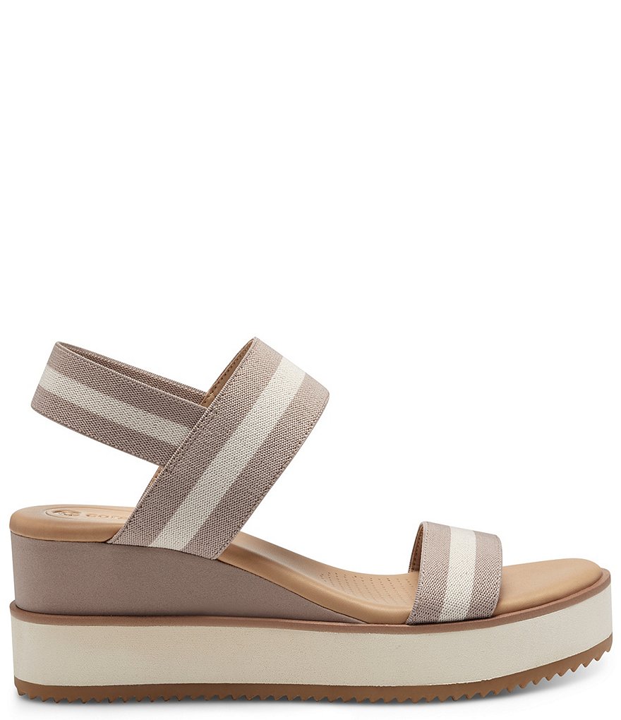 CC Corso Como Edsei Two-Tone Elastic Wedge Sandals