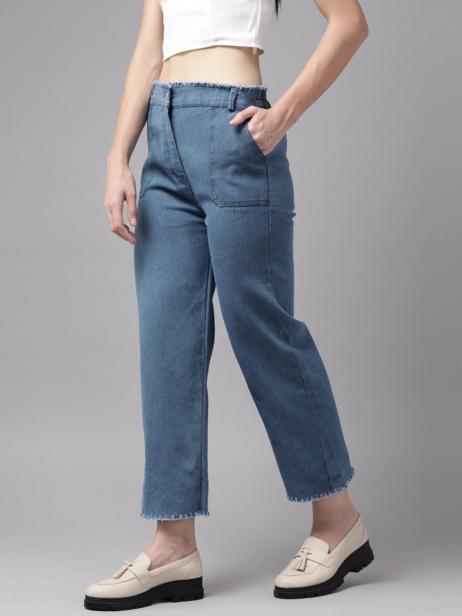 Aarika Blue High Rise Jeans