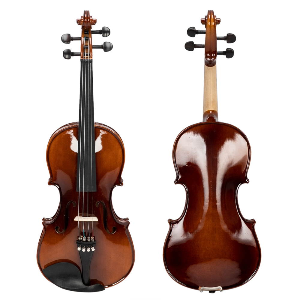 Glarry GV305 4/4 Bright Matte Natural Violin+Case+Bow+Rosin+Shoulder Rest+Tuner