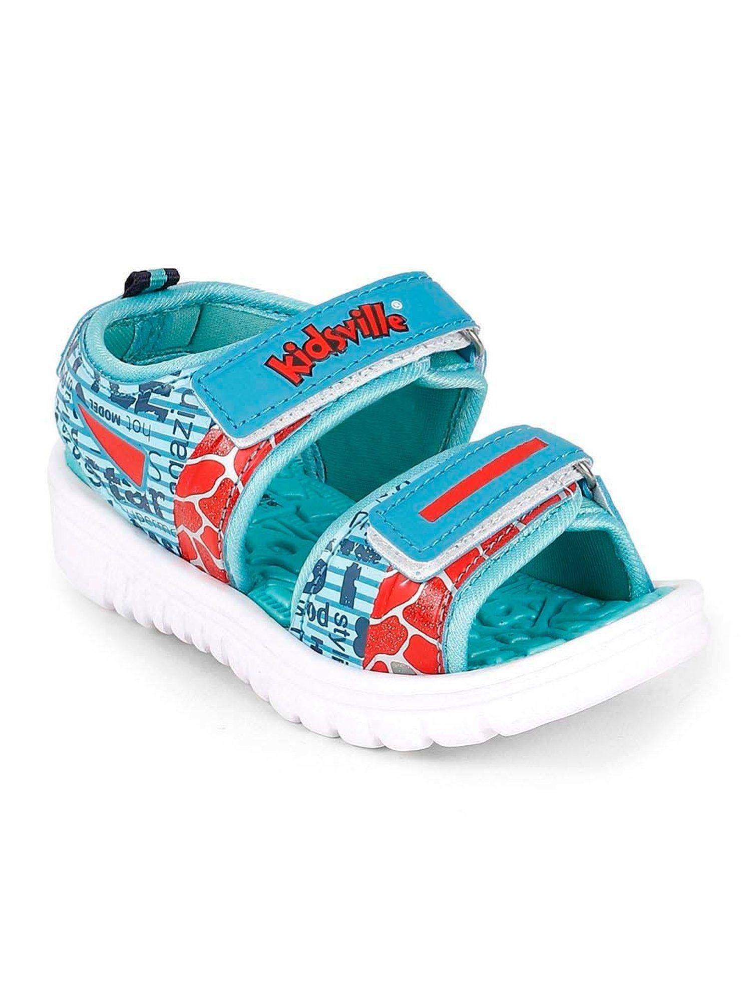 Kidsville Blue & Red Floater Sandals