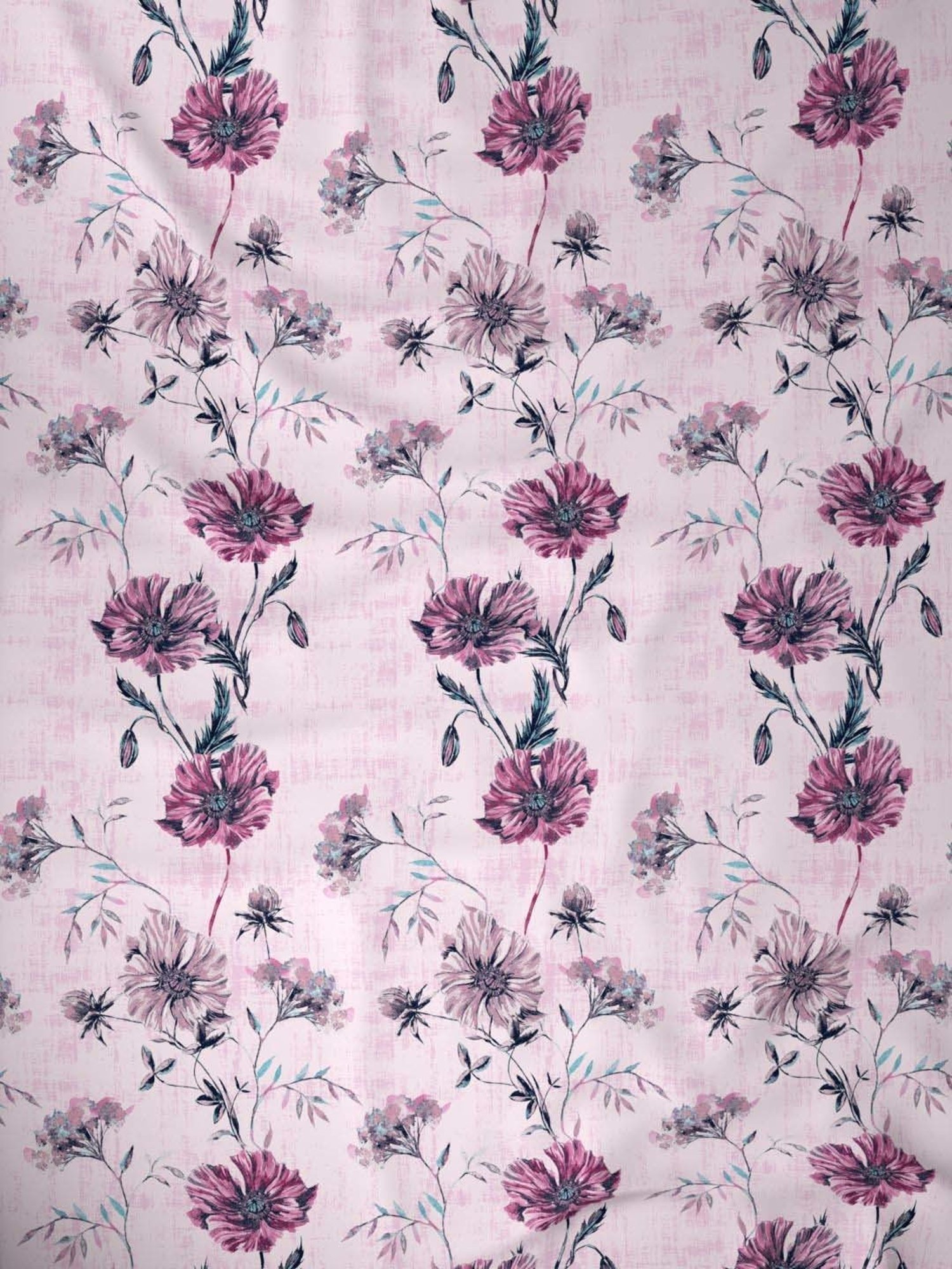 Raymond Home Vision Purple 144 TC Cotton King Bedsheet with 2 Pillow Covers