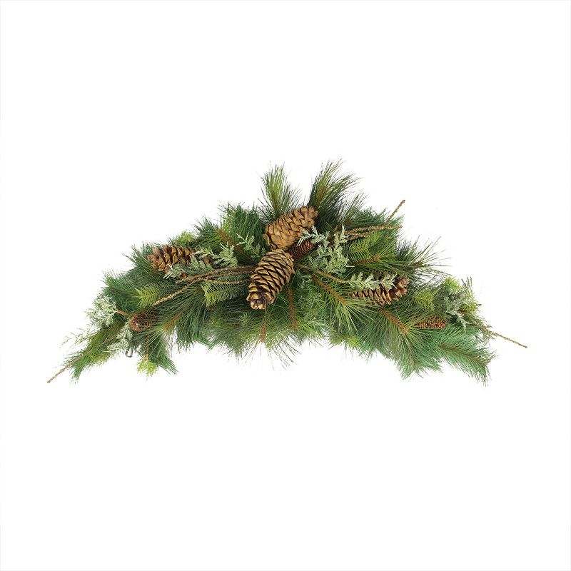 Allstate Floral 38" Pine Cone, Twig, Mixed Long Needle Pine Artificial Christmas Swag - Unilt