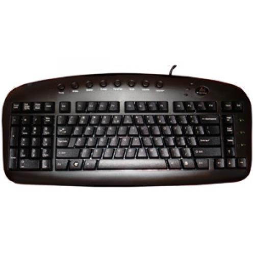 ERGOGUYS KBS-29BLK Left Handed Keyboard Wired USB Black Via Ergoguys