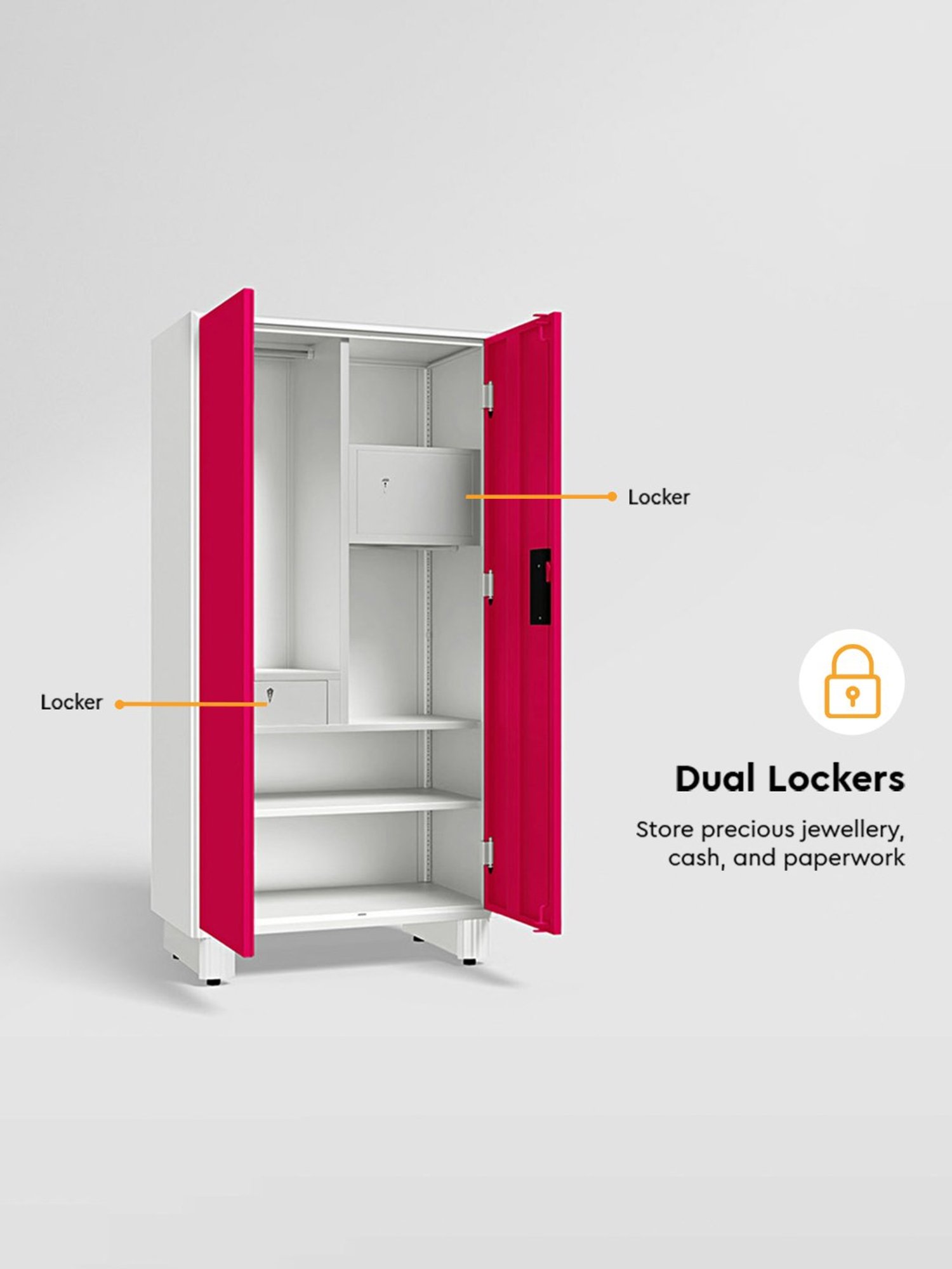 Home Basics 5 Dual Hook Chrome Plated Steel Over the Door Hanging Rack