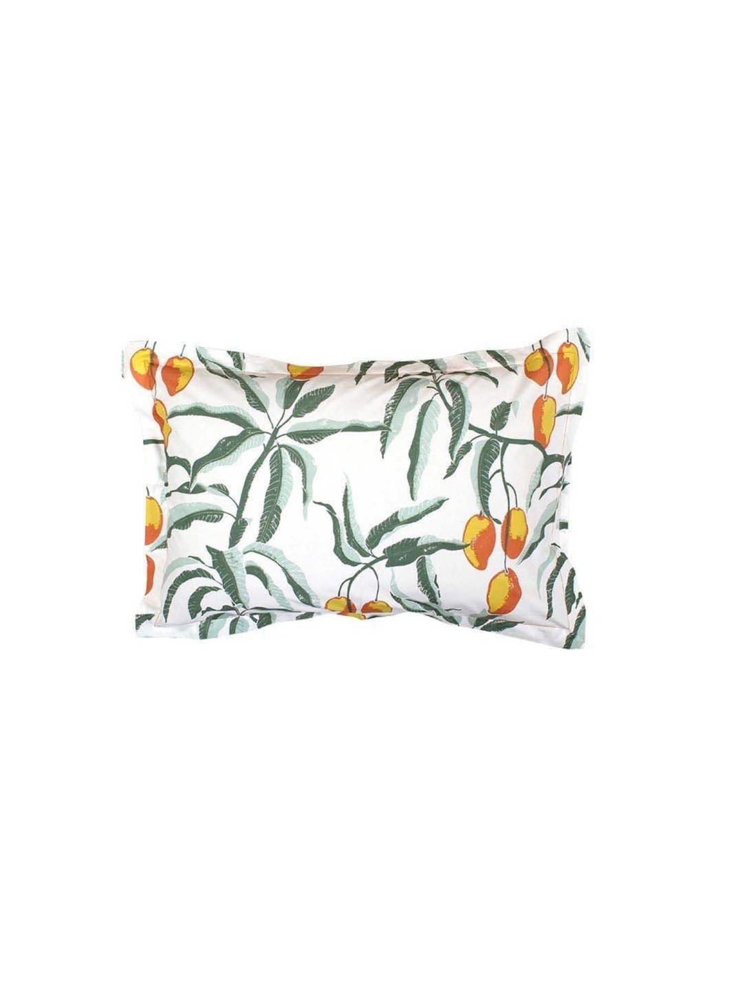 House This Amra White & Rust Cotton 180 TC Double Bedsheet with 2 Pillow Covers