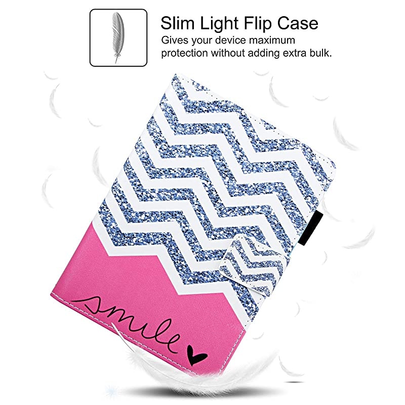 Case for  Kindle Paperwhite 6 Inch Includes 10th Generation 2020 2019 2018 2017 2016 2015 2014 2013 2012 Slim Fit Synthetic Leather Cute Wallet Smart Flip Cover Silver Waves