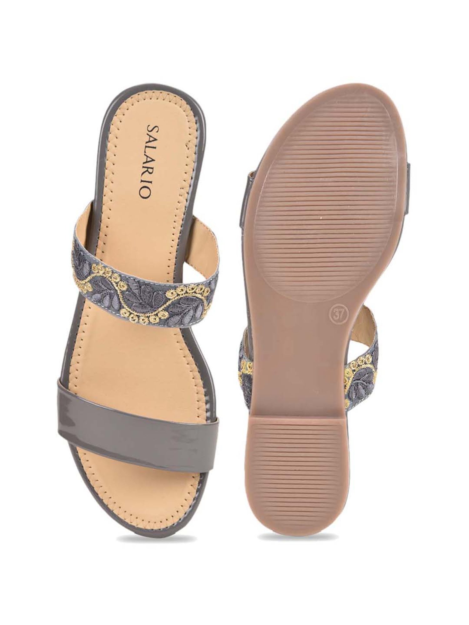 Salario Women's Grey Ethnic Sandals