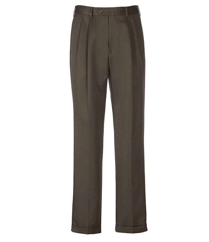 Roundtree & Yorke Travel Smart Non-Iron Pleated Ultimate Comfort Microfiber Dress Pants