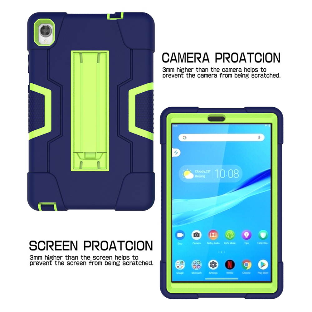 Mignova for Lenovo Tab M8 FHD TB-8705F Case,Hybrid Heavy Duty Three Layer Full-Body Shockproof Armor Rugged Hard Back Cover Built in Kickstand ONLY For Lenovo Tab M8 FHD TB-8705F