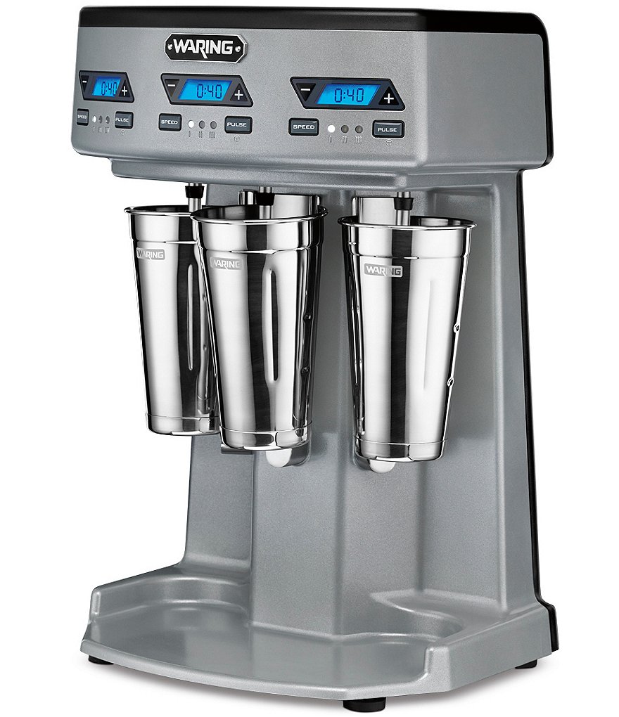 Waring Commercial Heavy-Duty Triple-Spindle Drink Mixer with Timer