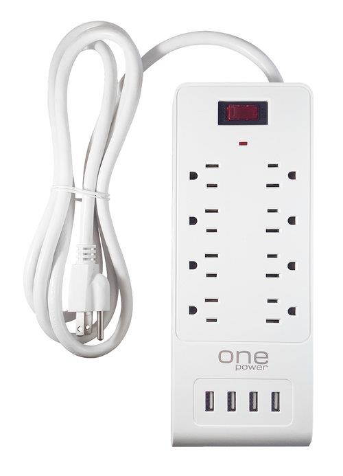 8 Outlet Quad USB Power Block Surge Protector