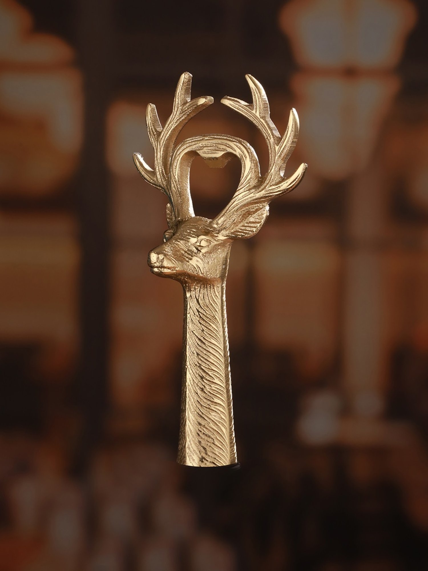 Trovea's Deer Design Golden Bottle Cap Opener