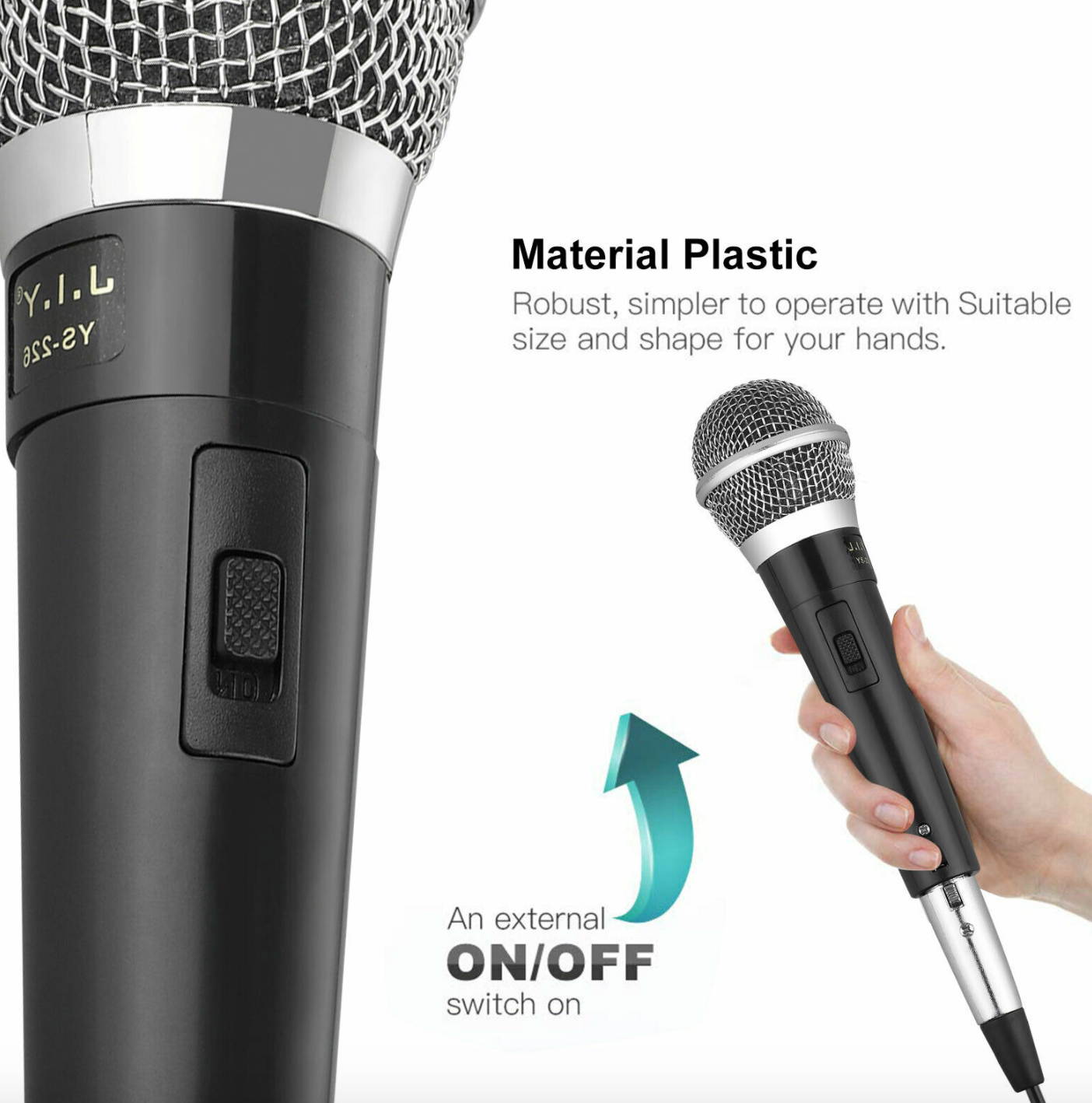 Professional Handheld Wired Dynamic Microphone Audio Karaoke Singing Vocal Music