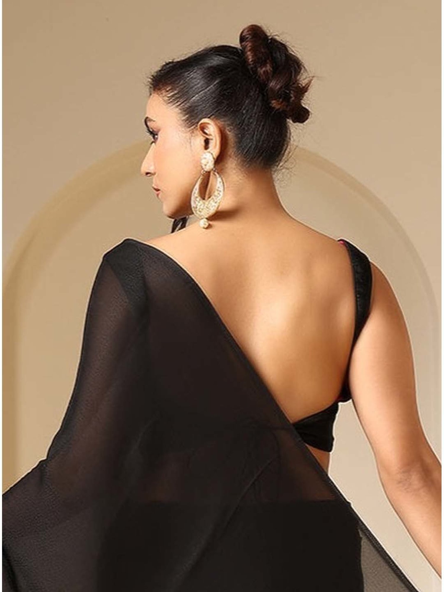 Swtantra Black Plain Blouse