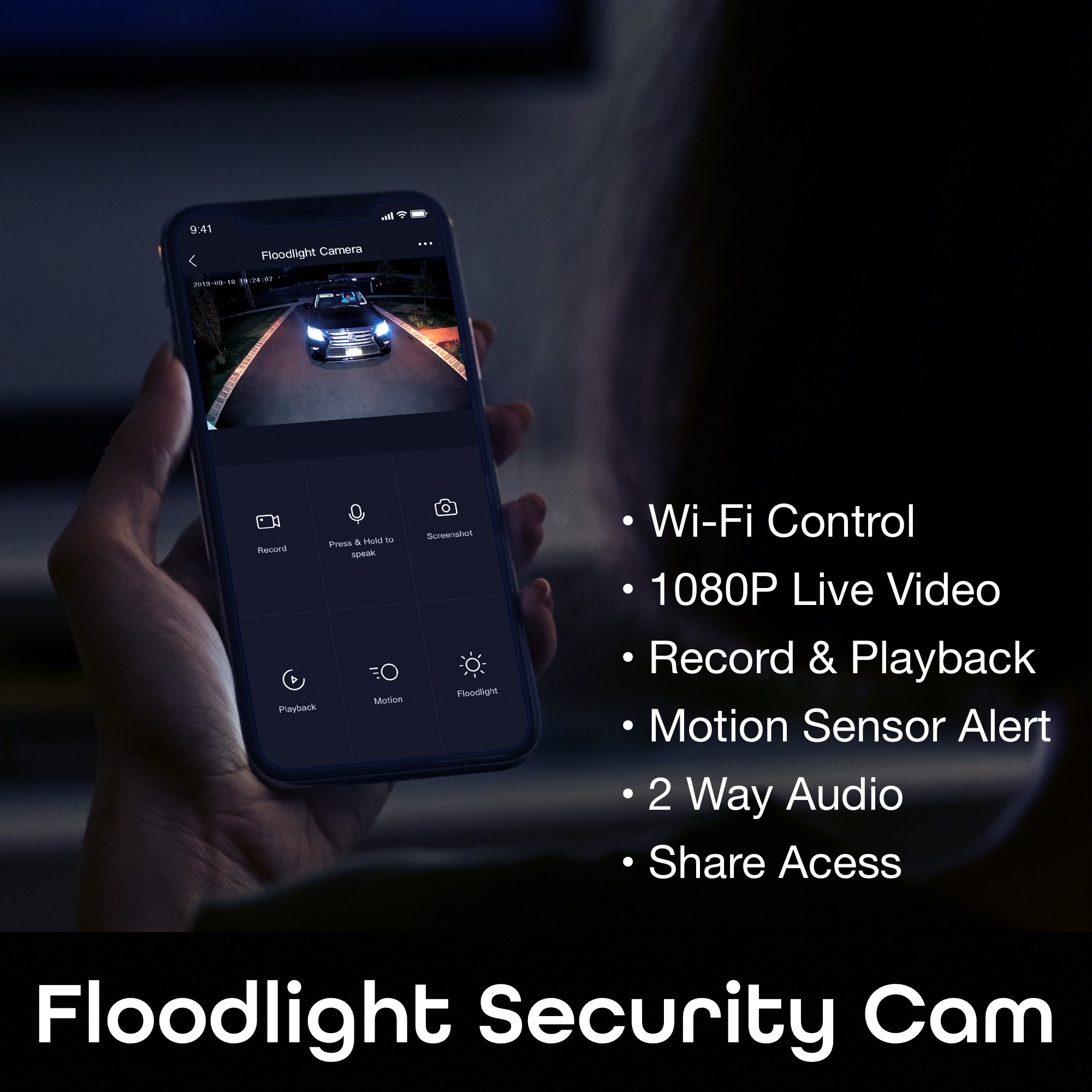 Geeni SENTRY Smart Wi-Fi Floodlight and Security Camera &ndash; Outdoor Light and Security Camera for Home Surveillance &ndash; No Hub Required &ndash; Works with Amazon Alexa & Google Assistant, Requires 2.4 GHz Wi-Fi