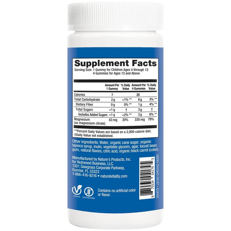 Natural Vitality Natural Calm Gummies - Raspberry Lemon - 60ct