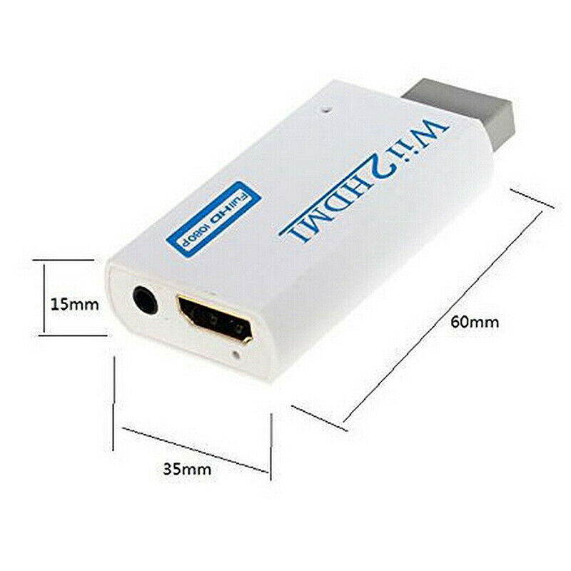 Wii to hdmi WII2HDMI FULL HD 1080P CONVERTER ADAPTER ADAPTOR AUDIO SUPPORT Portable Wii to HDMI Wii2HDMI Full HD Converter Audio Output Adapter TV White