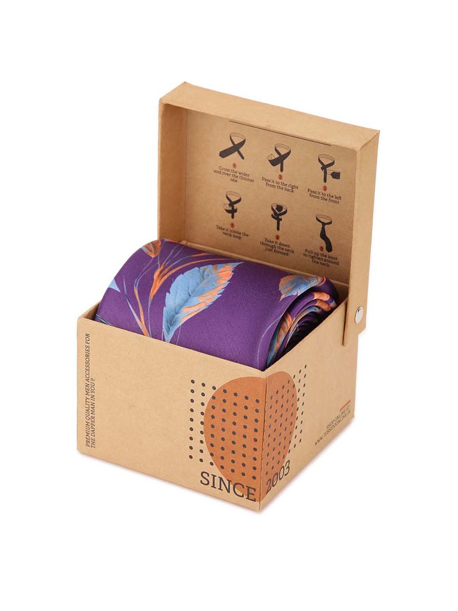 Tossido Purple Printed Necktie