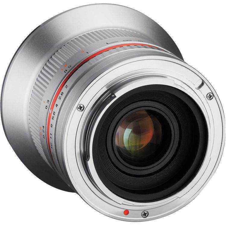 Samyang SY12M-MFT-SIL 12mm F2.0 Ultra Wide Angle Lens for Micro 4/3rds, Silver