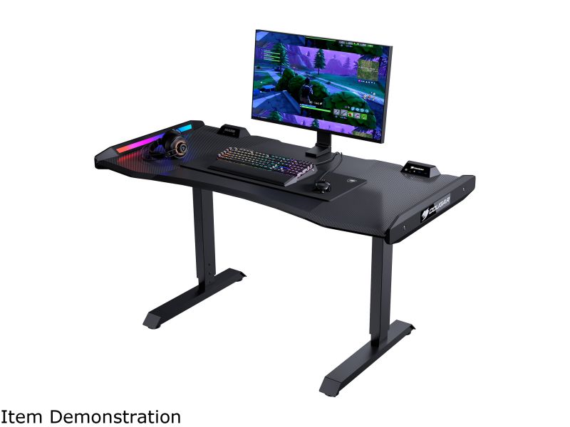 RESPAWN 3000 Gaming Computer Desk - Ergonomic Height Adjustable Gaming Desk, in Blue (RSP-3000-BLU)