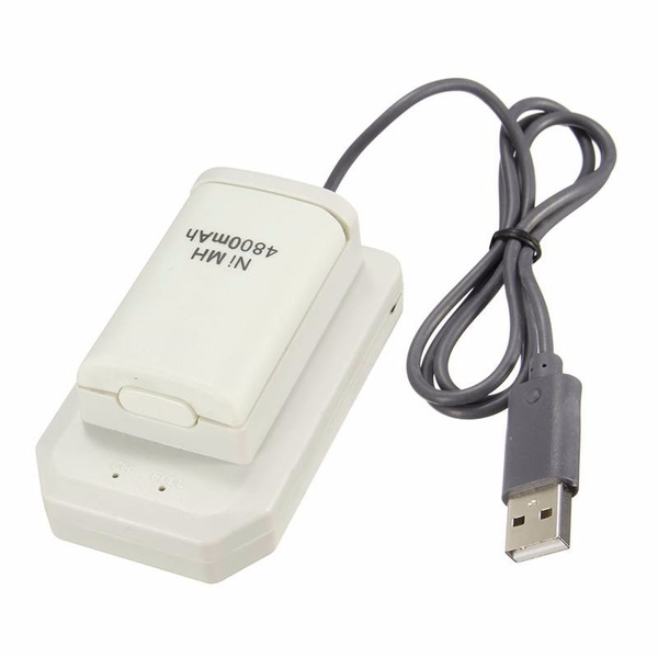 New 2 batteries + 1 charger + 1 usb charging cable kit for xbox 360 wireless battery controller rechargeable battery pack