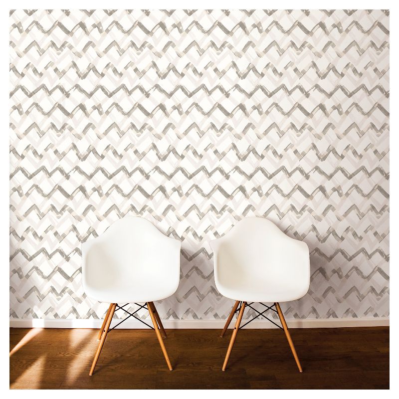 Devine Color Painted Chevron Peel & Stick Wallpaper