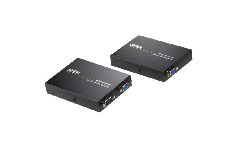 ATEN Video Extender-TAA Compliant - 1 Input Device - 2 Output Device - 492.13 ft Range - 2 x Network (RJ-45) - 1 x VGA In - 2 x VGA Out
