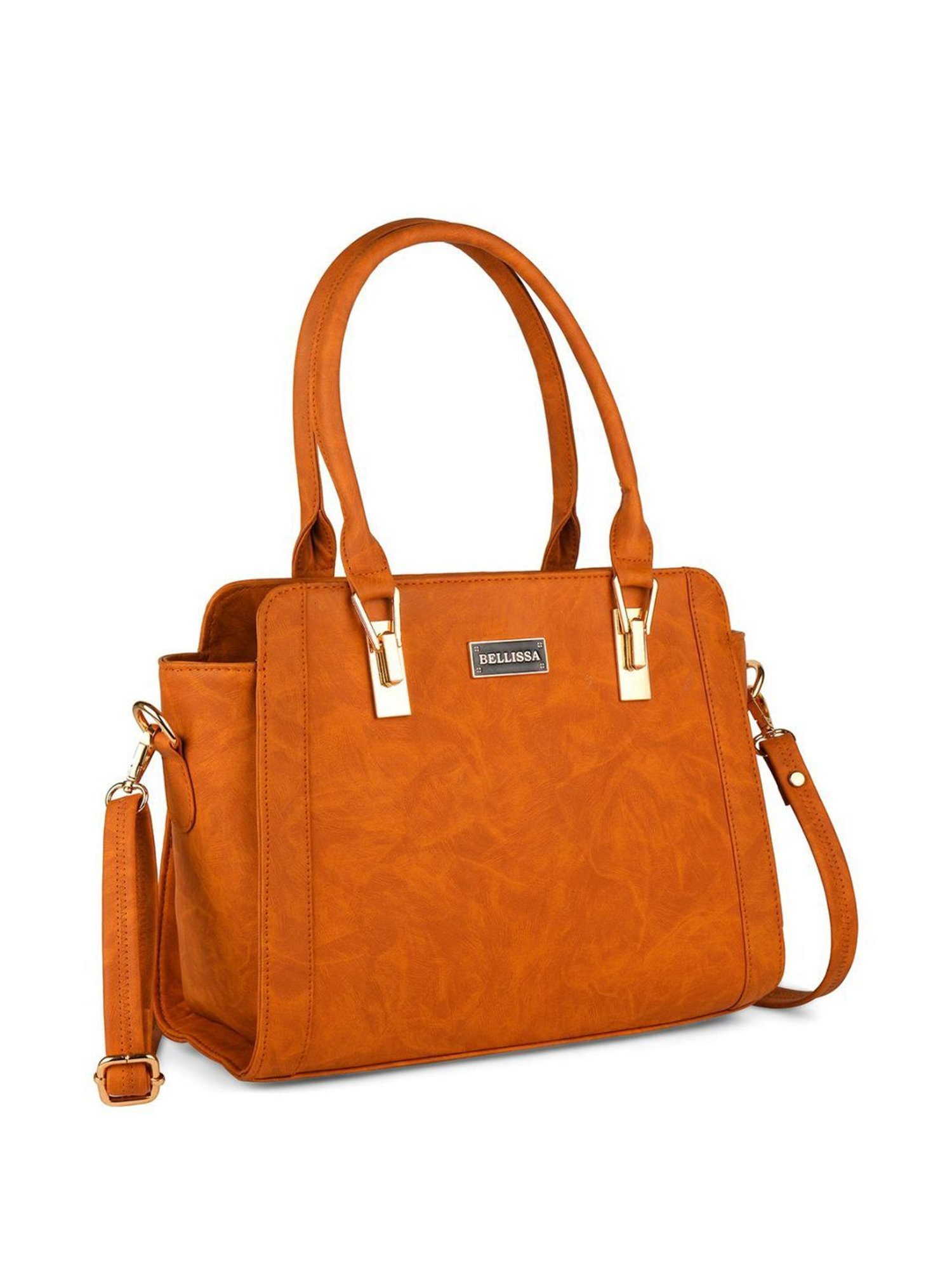 Bellissa Mustard Solid Medium Elegant Shoulder Handbag