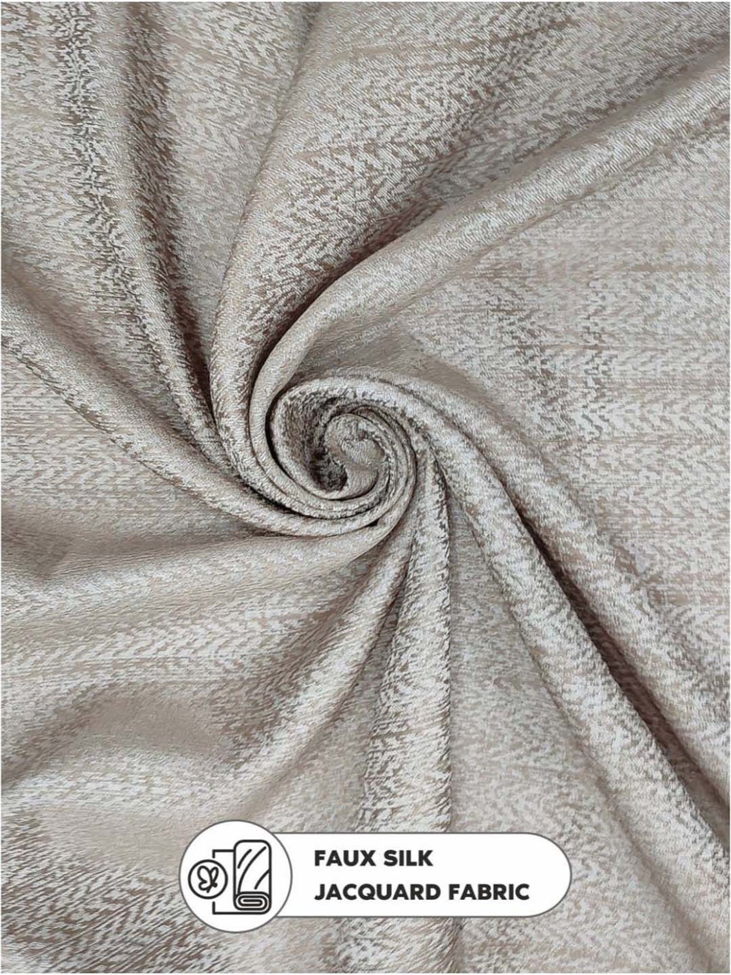 Bianca D`ROMANIO Grey Faux Silk 9 Ft. Long Door Curtain